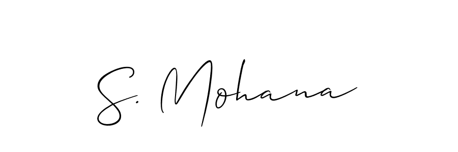 S. Mohana stylish signature style. Best Handwritten Sign (Allison_Script) for my name. Handwritten Signature Collection Ideas for my name S. Mohana. S. Mohana signature style 2 images and pictures png