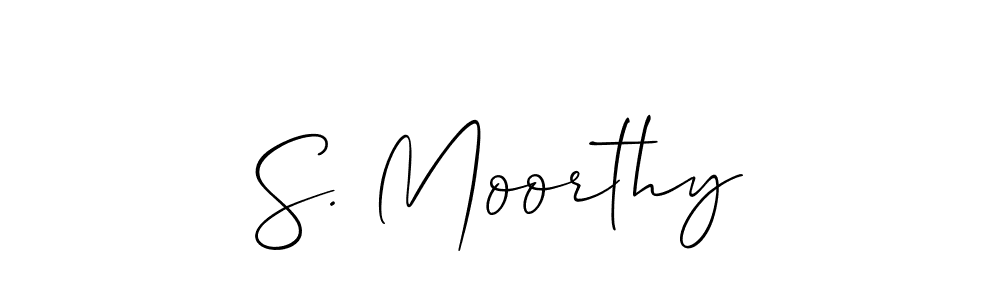 Allison_Script is a professional signature style that is perfect for those who want to add a touch of class to their signature. It is also a great choice for those who want to make their signature more unique. Get S. Moorthy name to fancy signature for free. S. Moorthy signature style 2 images and pictures png