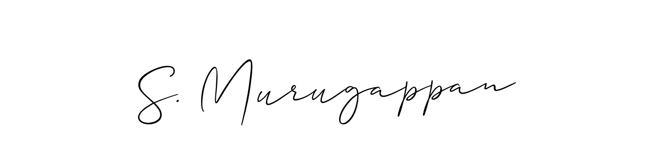 if you are searching for the best signature style for your name S. Murugappan. so please give up your signature search. here we have designed multiple signature styles  using Allison_Script. S. Murugappan signature style 2 images and pictures png