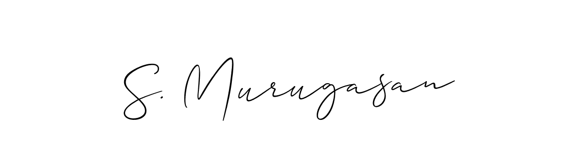 How to make S. Murugasan name signature. Use Allison_Script style for creating short signs online. This is the latest handwritten sign. S. Murugasan signature style 2 images and pictures png