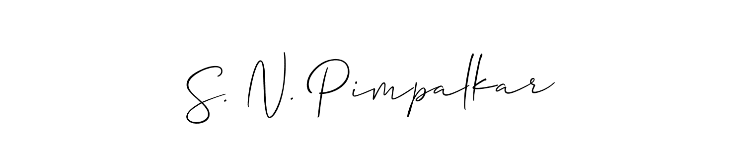 if you are searching for the best signature style for your name S. N. Pimpalkar. so please give up your signature search. here we have designed multiple signature styles  using Allison_Script. S. N. Pimpalkar signature style 2 images and pictures png