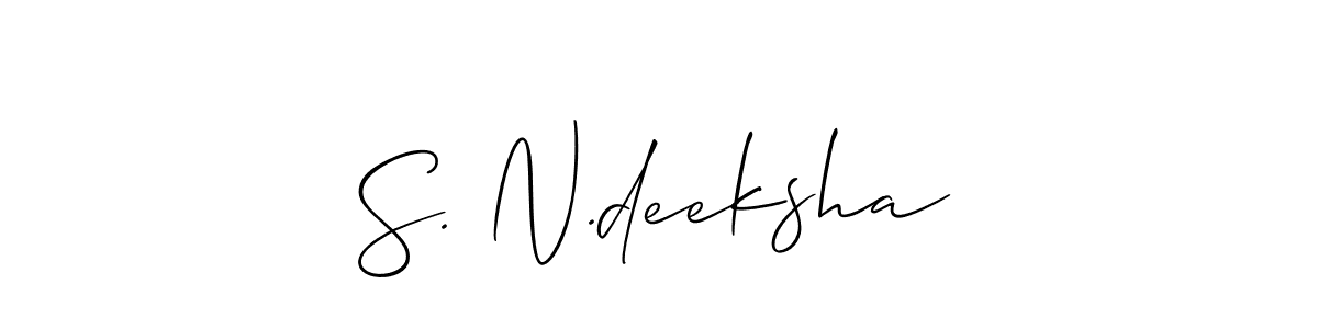 Also we have S. N.deeksha name is the best signature style. Create professional handwritten signature collection using Allison_Script autograph style. S. N.deeksha signature style 2 images and pictures png