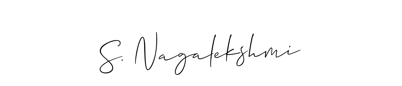 How to Draw S. Nagalekshmi signature style? Allison_Script is a latest design signature styles for name S. Nagalekshmi. S. Nagalekshmi signature style 2 images and pictures png