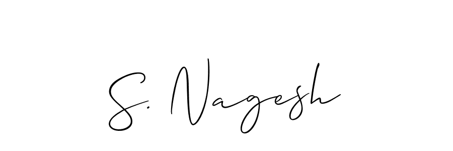 if you are searching for the best signature style for your name S. Nagesh. so please give up your signature search. here we have designed multiple signature styles  using Allison_Script. S. Nagesh signature style 2 images and pictures png