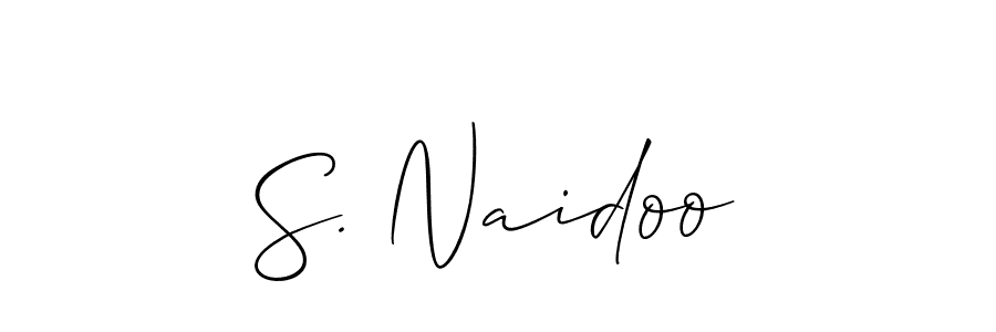 Design your own signature with our free online signature maker. With this signature software, you can create a handwritten (Allison_Script) signature for name S. Naidoo. S. Naidoo signature style 2 images and pictures png