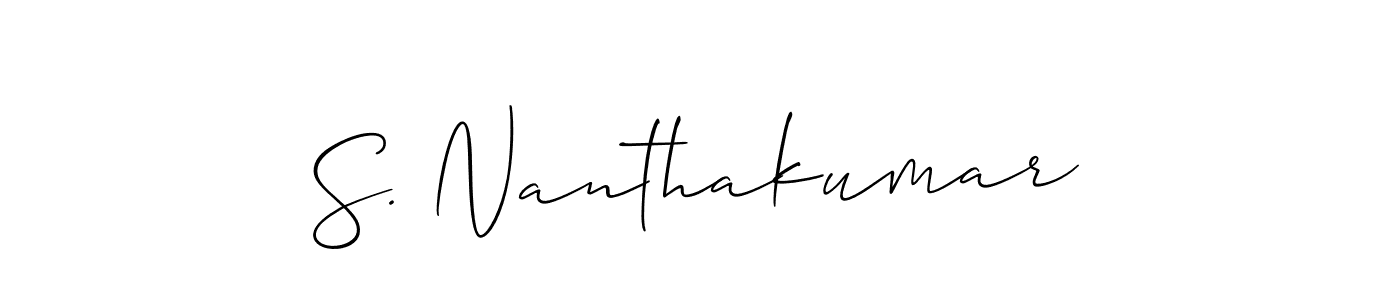 Create a beautiful signature design for name S. Nanthakumar. With this signature (Allison_Script) fonts, you can make a handwritten signature for free. S. Nanthakumar signature style 2 images and pictures png