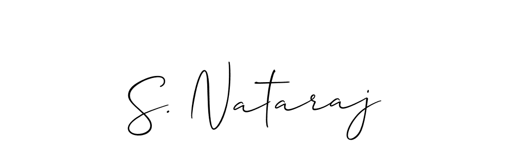 Also we have S. Nataraj name is the best signature style. Create professional handwritten signature collection using Allison_Script autograph style. S. Nataraj signature style 2 images and pictures png