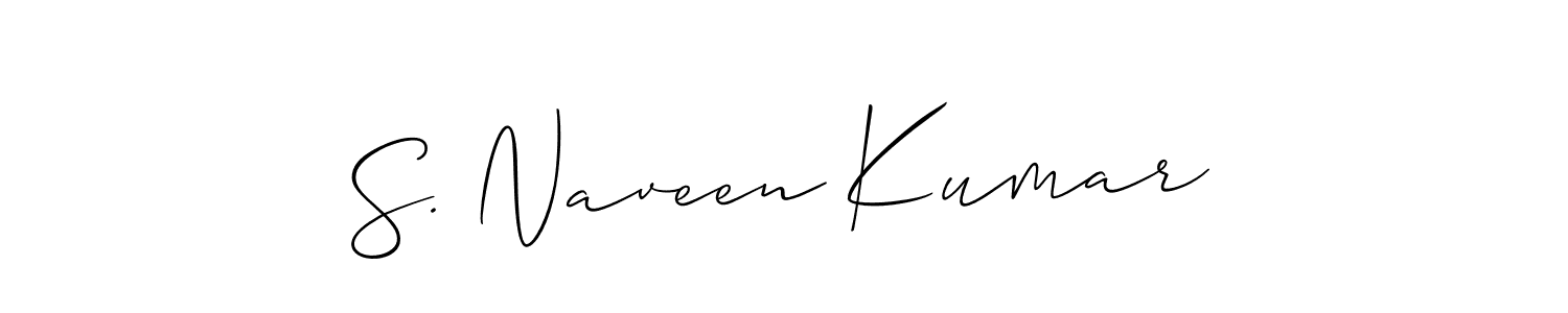 Create a beautiful signature design for name S. Naveen Kumar. With this signature (Allison_Script) fonts, you can make a handwritten signature for free. S. Naveen Kumar signature style 2 images and pictures png