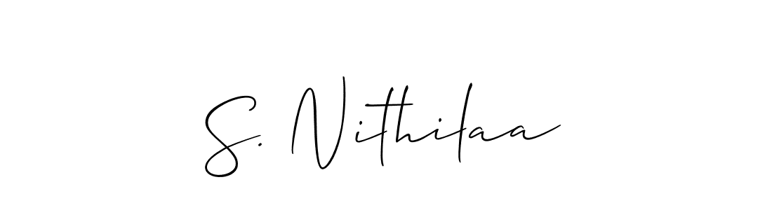 Best and Professional Signature Style for S. Nithilaa. Allison_Script Best Signature Style Collection. S. Nithilaa signature style 2 images and pictures png