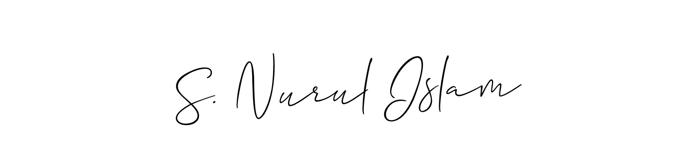 You should practise on your own different ways (Allison_Script) to write your name (S. Nurul Islam) in signature. don't let someone else do it for you. S. Nurul Islam signature style 2 images and pictures png