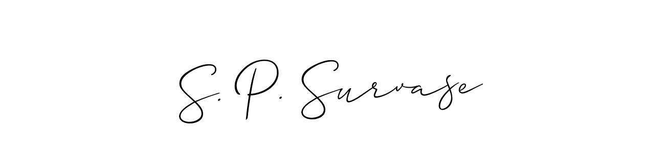 Create a beautiful signature design for name S. P. Survase. With this signature (Allison_Script) fonts, you can make a handwritten signature for free. S. P. Survase signature style 2 images and pictures png