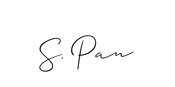 It looks lik you need a new signature style for name S. Pan. Design unique handwritten (Allison_Script) signature with our free signature maker in just a few clicks. S. Pan signature style 2 images and pictures png