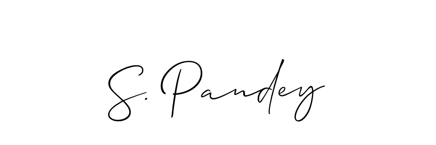 Create a beautiful signature design for name S. Pandey. With this signature (Allison_Script) fonts, you can make a handwritten signature for free. S. Pandey signature style 2 images and pictures png