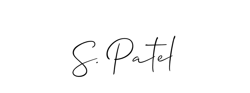 S. Patel stylish signature style. Best Handwritten Sign (Allison_Script) for my name. Handwritten Signature Collection Ideas for my name S. Patel. S. Patel signature style 2 images and pictures png