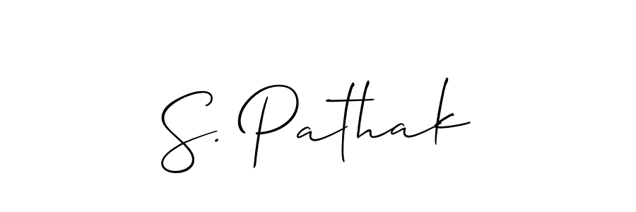 Also we have S. Pathak name is the best signature style. Create professional handwritten signature collection using Allison_Script autograph style. S. Pathak signature style 2 images and pictures png