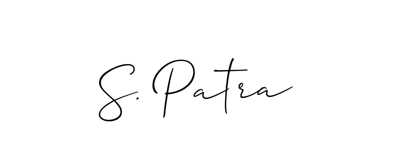 Create a beautiful signature design for name S. Patra. With this signature (Allison_Script) fonts, you can make a handwritten signature for free. S. Patra signature style 2 images and pictures png