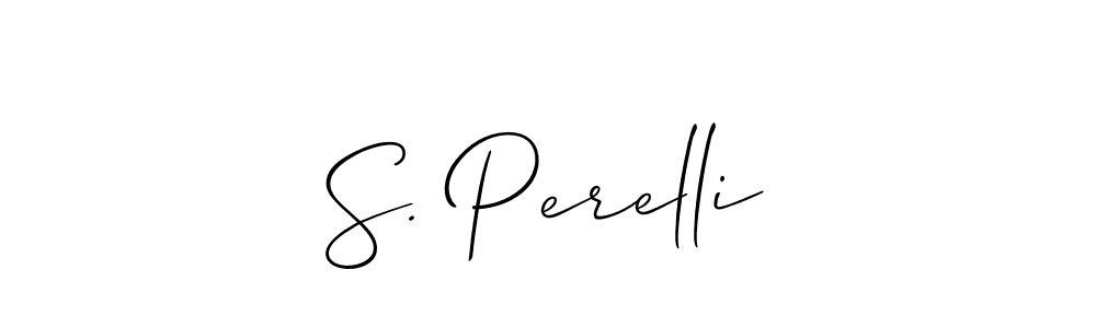 Make a beautiful signature design for name S. Perelli. With this signature (Allison_Script) style, you can create a handwritten signature for free. S. Perelli signature style 2 images and pictures png