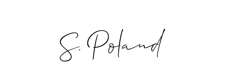 Also You can easily find your signature by using the search form. We will create S. Poland name handwritten signature images for you free of cost using Allison_Script sign style. S. Poland signature style 2 images and pictures png
