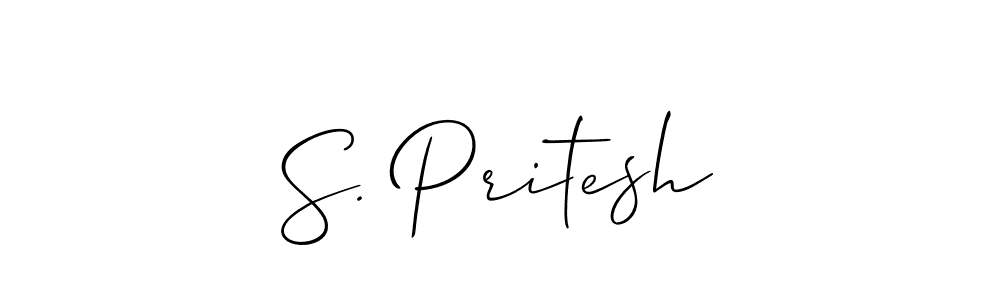 It looks lik you need a new signature style for name S. Pritesh. Design unique handwritten (Allison_Script) signature with our free signature maker in just a few clicks. S. Pritesh signature style 2 images and pictures png