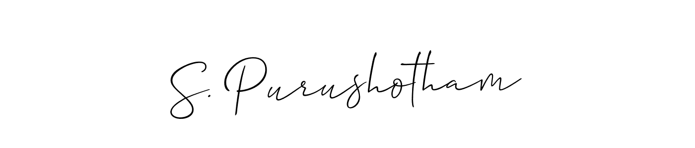 How to Draw S. Purushotham signature style? Allison_Script is a latest design signature styles for name S. Purushotham. S. Purushotham signature style 2 images and pictures png
