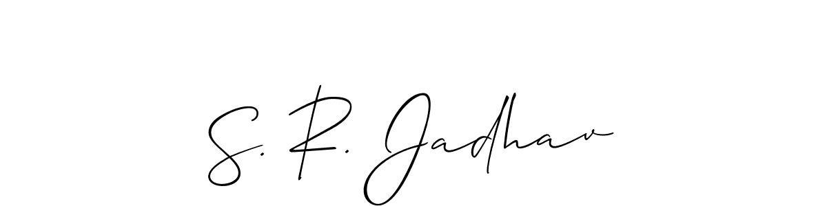 How to make S. R. Jadhav signature? Allison_Script is a professional autograph style. Create handwritten signature for S. R. Jadhav name. S. R. Jadhav signature style 2 images and pictures png