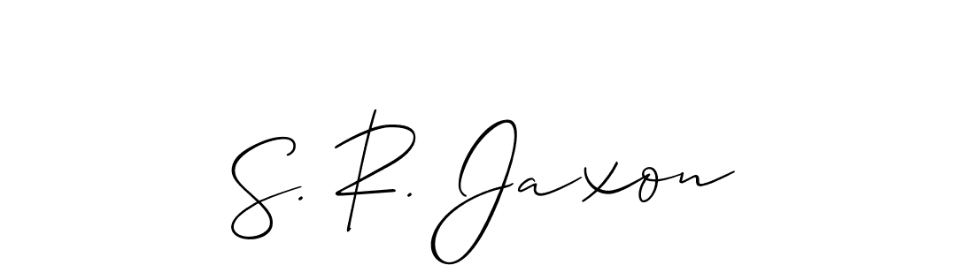 Make a beautiful signature design for name S. R. Jaxon. With this signature (Allison_Script) style, you can create a handwritten signature for free. S. R. Jaxon signature style 2 images and pictures png