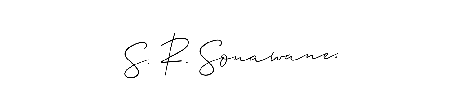 How to make S. R. Sonawane. signature? Allison_Script is a professional autograph style. Create handwritten signature for S. R. Sonawane. name. S. R. Sonawane. signature style 2 images and pictures png