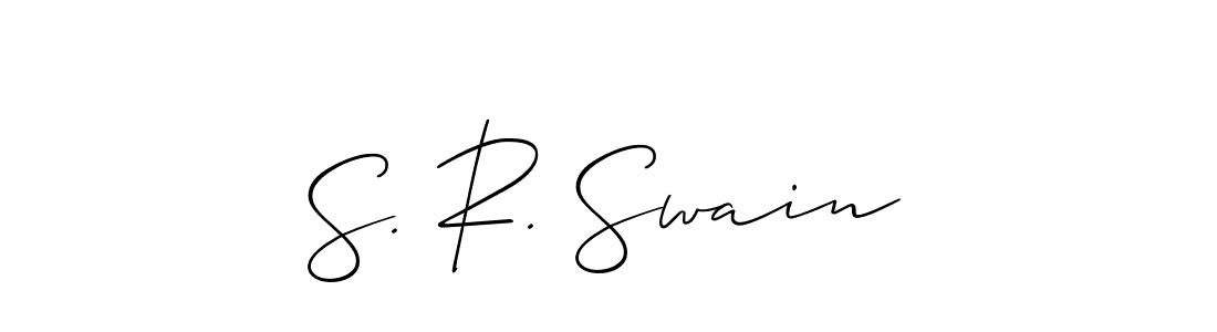 S. R. Swain stylish signature style. Best Handwritten Sign (Allison_Script) for my name. Handwritten Signature Collection Ideas for my name S. R. Swain. S. R. Swain signature style 2 images and pictures png