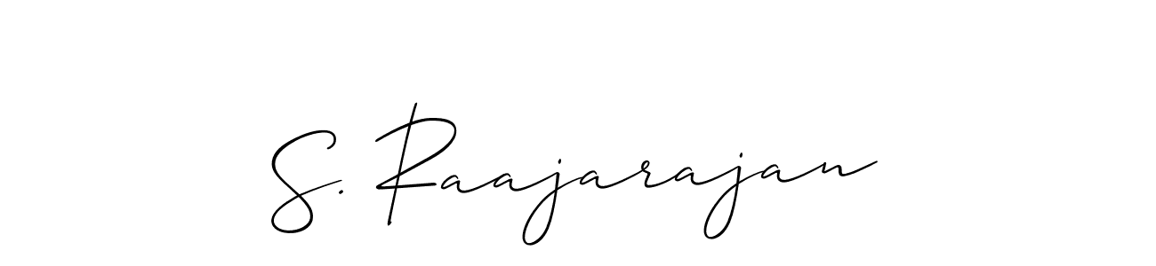 Create a beautiful signature design for name S. Raajarajan. With this signature (Allison_Script) fonts, you can make a handwritten signature for free. S. Raajarajan signature style 2 images and pictures png