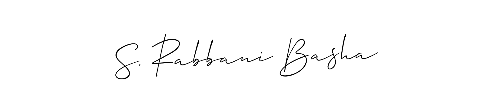 How to make S. Rabbani Basha signature? Allison_Script is a professional autograph style. Create handwritten signature for S. Rabbani Basha name. S. Rabbani Basha signature style 2 images and pictures png