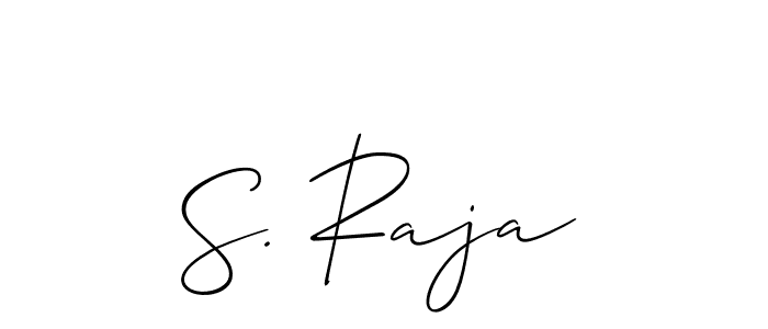 Also we have S. Raja name is the best signature style. Create professional handwritten signature collection using Allison_Script autograph style. S. Raja signature style 2 images and pictures png