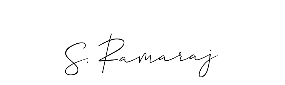 You should practise on your own different ways (Allison_Script) to write your name (S. Ramaraj) in signature. don't let someone else do it for you. S. Ramaraj signature style 2 images and pictures png