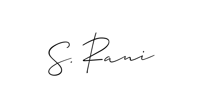 Best and Professional Signature Style for S. Rani. Allison_Script Best Signature Style Collection. S. Rani signature style 2 images and pictures png