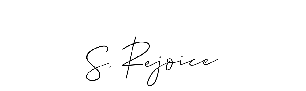 Once you've used our free online signature maker to create your best signature Allison_Script style, it's time to enjoy all of the benefits that S. Rejoice name signing documents. S. Rejoice signature style 2 images and pictures png