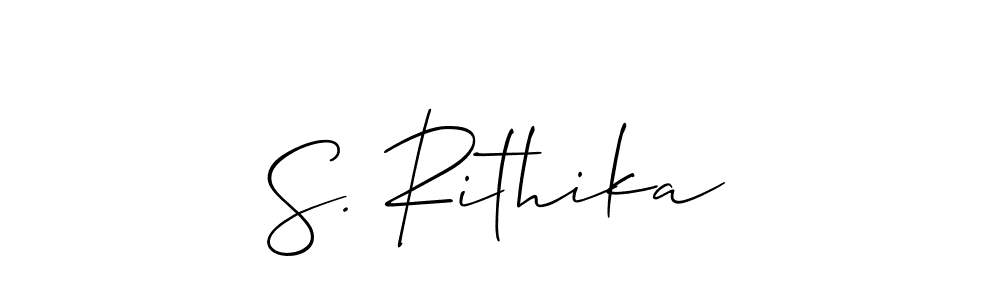 Also we have S. Rithika name is the best signature style. Create professional handwritten signature collection using Allison_Script autograph style. S. Rithika signature style 2 images and pictures png