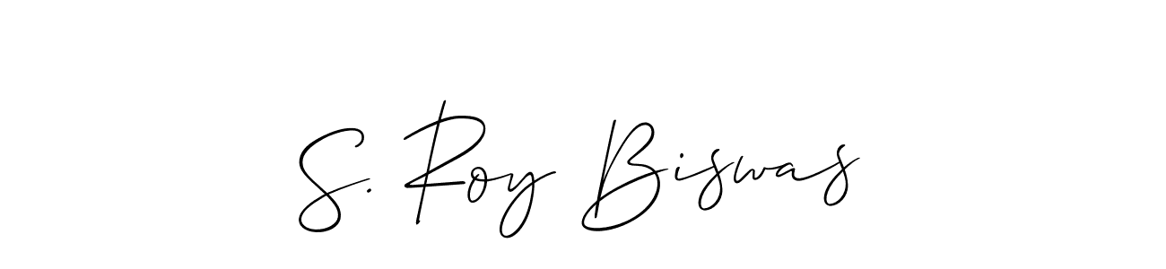 Also You can easily find your signature by using the search form. We will create S. Roy Biswas name handwritten signature images for you free of cost using Allison_Script sign style. S. Roy Biswas signature style 2 images and pictures png