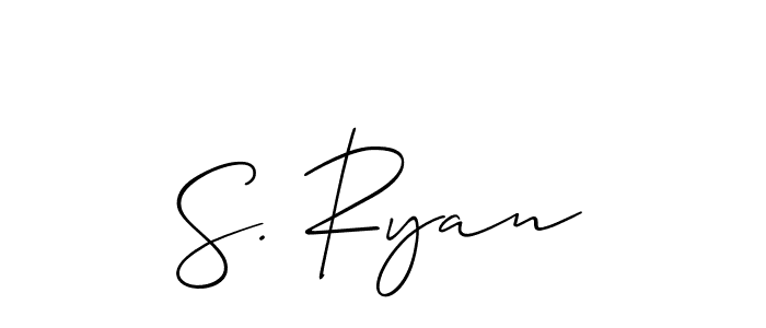 Best and Professional Signature Style for S. Ryan. Allison_Script Best Signature Style Collection. S. Ryan signature style 2 images and pictures png