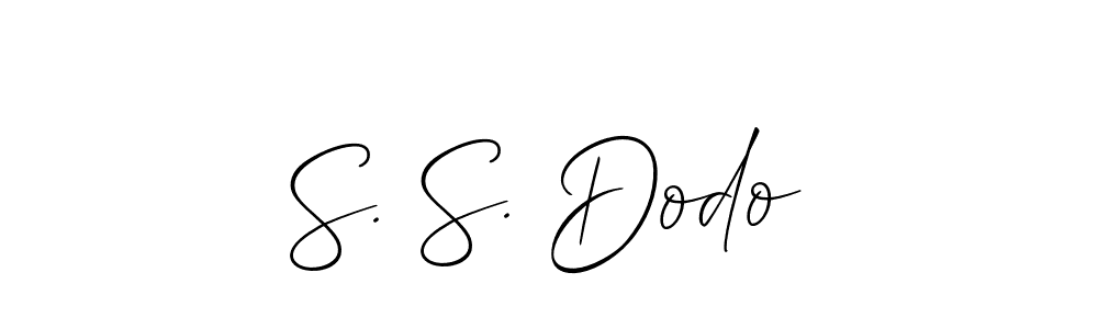 The best way (Allison_Script) to make a short signature is to pick only two or three words in your name. The name S. S. Dodo include a total of six letters. For converting this name. S. S. Dodo signature style 2 images and pictures png