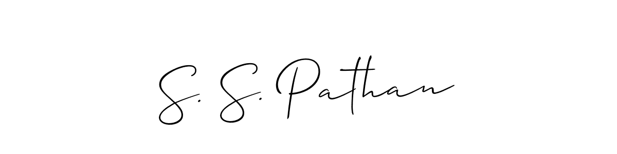 Make a short S. S. Pathan signature style. Manage your documents anywhere anytime using Allison_Script. Create and add eSignatures, submit forms, share and send files easily. S. S. Pathan signature style 2 images and pictures png