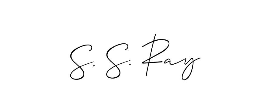 Also You can easily find your signature by using the search form. We will create S. S. Ray name handwritten signature images for you free of cost using Allison_Script sign style. S. S. Ray signature style 2 images and pictures png