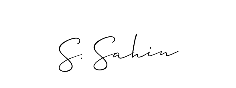 Also we have S. Sahin name is the best signature style. Create professional handwritten signature collection using Allison_Script autograph style. S. Sahin signature style 2 images and pictures png