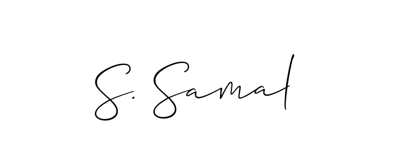 Allison_Script is a professional signature style that is perfect for those who want to add a touch of class to their signature. It is also a great choice for those who want to make their signature more unique. Get S. Samal name to fancy signature for free. S. Samal signature style 2 images and pictures png