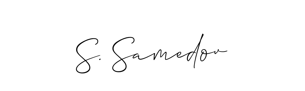 Best and Professional Signature Style for S. Samedov. Allison_Script Best Signature Style Collection. S. Samedov signature style 2 images and pictures png