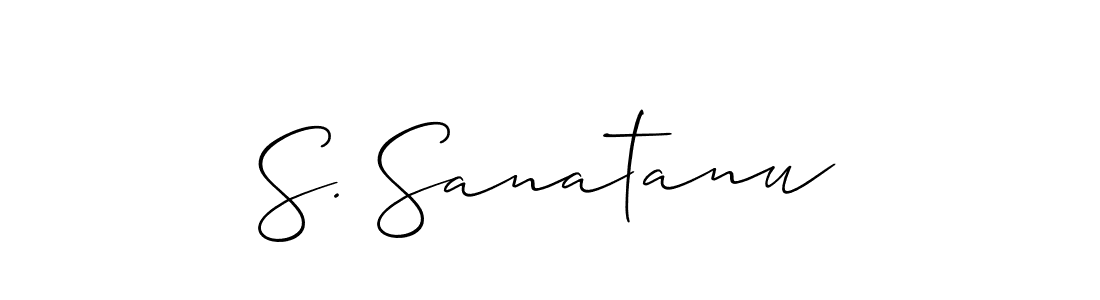 Also we have S. Sanatanu name is the best signature style. Create professional handwritten signature collection using Allison_Script autograph style. S. Sanatanu signature style 2 images and pictures png