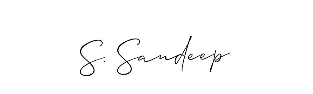 How to make S. Sandeep name signature. Use Allison_Script style for creating short signs online. This is the latest handwritten sign. S. Sandeep signature style 2 images and pictures png