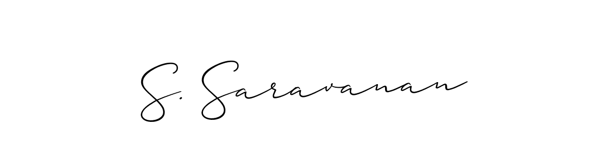 Similarly Allison_Script is the best handwritten signature design. Signature creator online .You can use it as an online autograph creator for name S. Saravanan. S. Saravanan signature style 2 images and pictures png