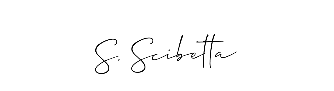 Make a beautiful signature design for name S. Scibetta. With this signature (Allison_Script) style, you can create a handwritten signature for free. S. Scibetta signature style 2 images and pictures png