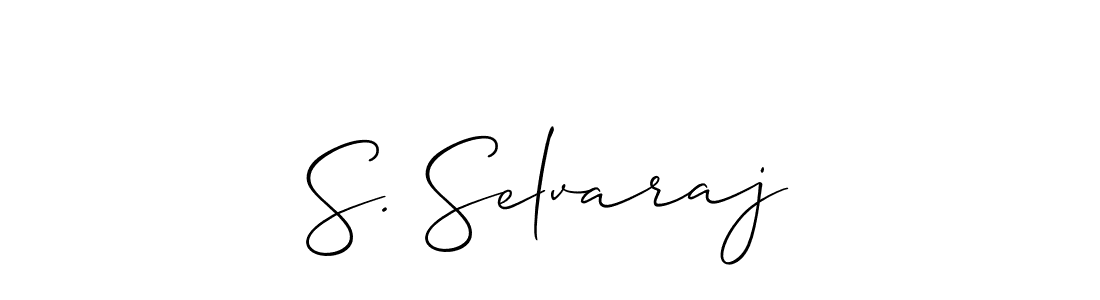 Also You can easily find your signature by using the search form. We will create S. Selvaraj name handwritten signature images for you free of cost using Allison_Script sign style. S. Selvaraj signature style 2 images and pictures png