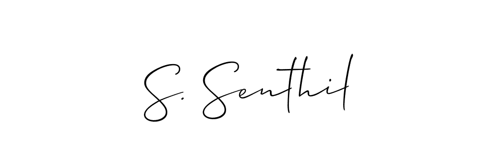 It looks lik you need a new signature style for name S. Senthil. Design unique handwritten (Allison_Script) signature with our free signature maker in just a few clicks. S. Senthil signature style 2 images and pictures png