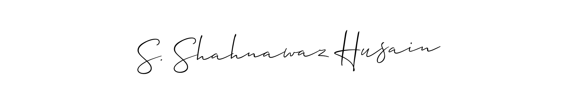 Also You can easily find your signature by using the search form. We will create S. Shahnawaz Husain name handwritten signature images for you free of cost using Allison_Script sign style. S. Shahnawaz Husain signature style 2 images and pictures png